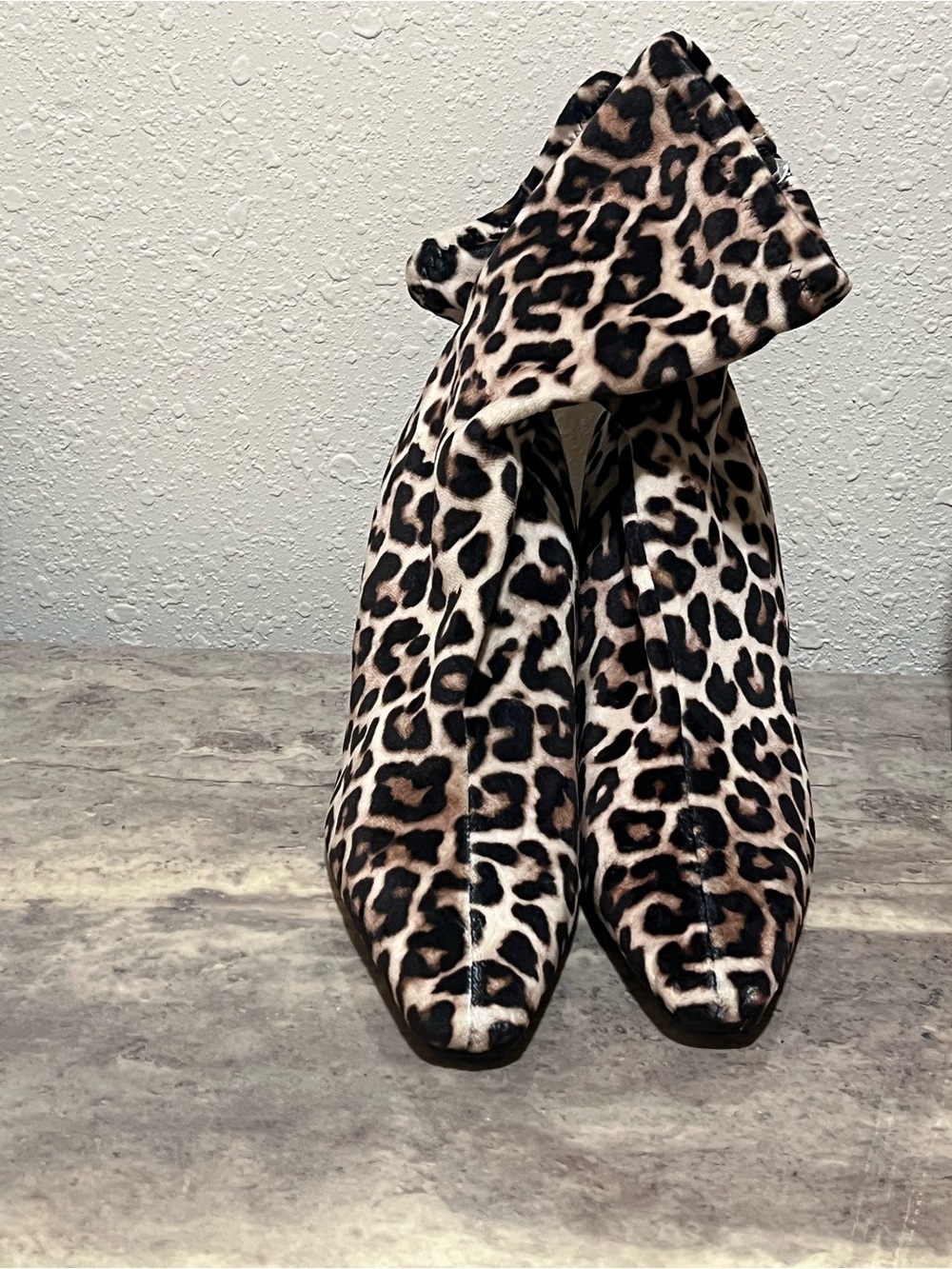 Steve Madden Leopard Print Pointed Toe Ankle Boots - Brown/Black/Cream